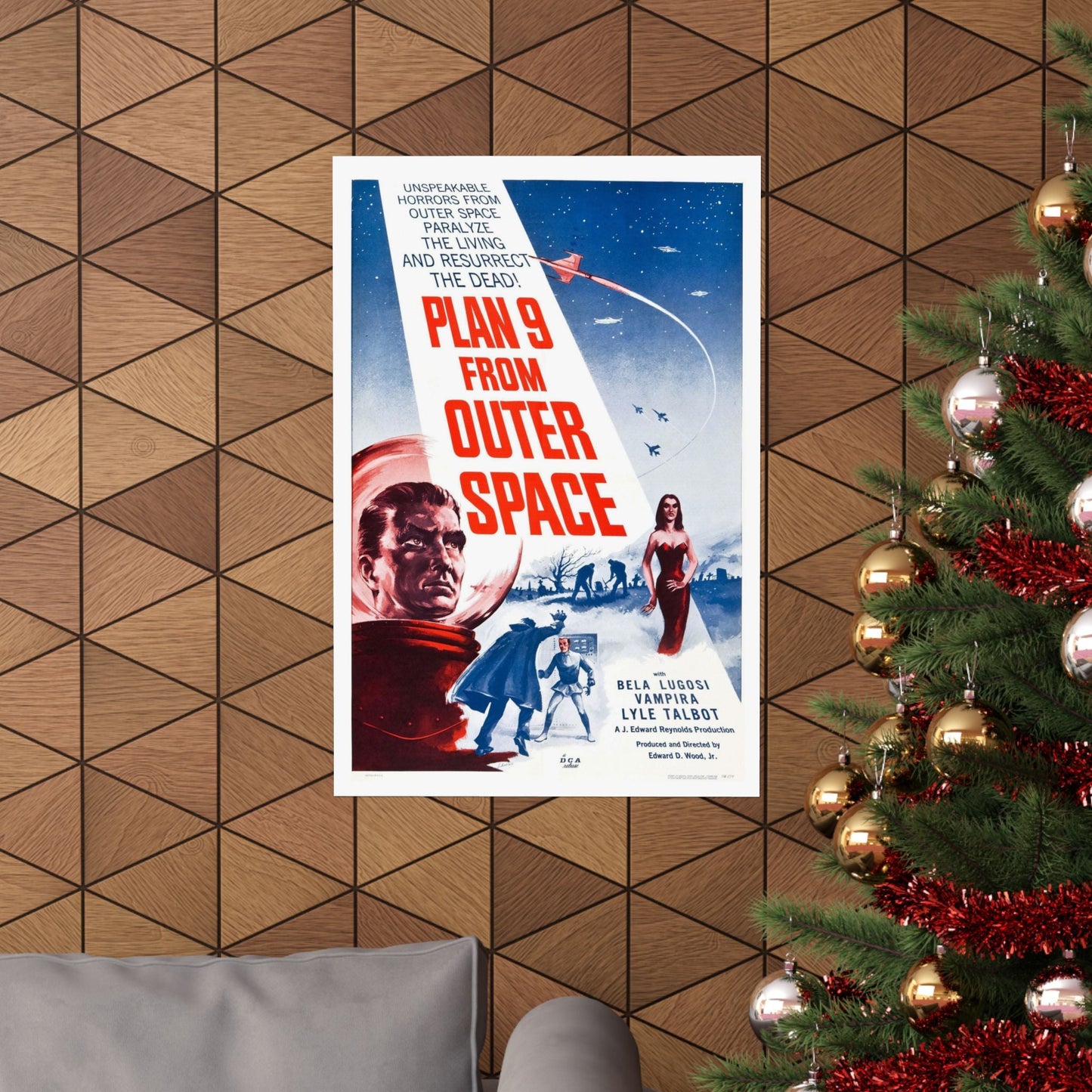 PLAN 9 FROM OUTER SPACE 1959 - Paper Movie Poster-The Sticker Space