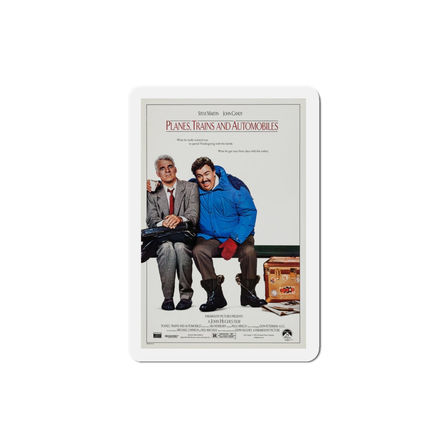 Planes, Trains & Automobiles 1987 Movie Poster Die-Cut Magnet-3" x 3"-The Sticker Space