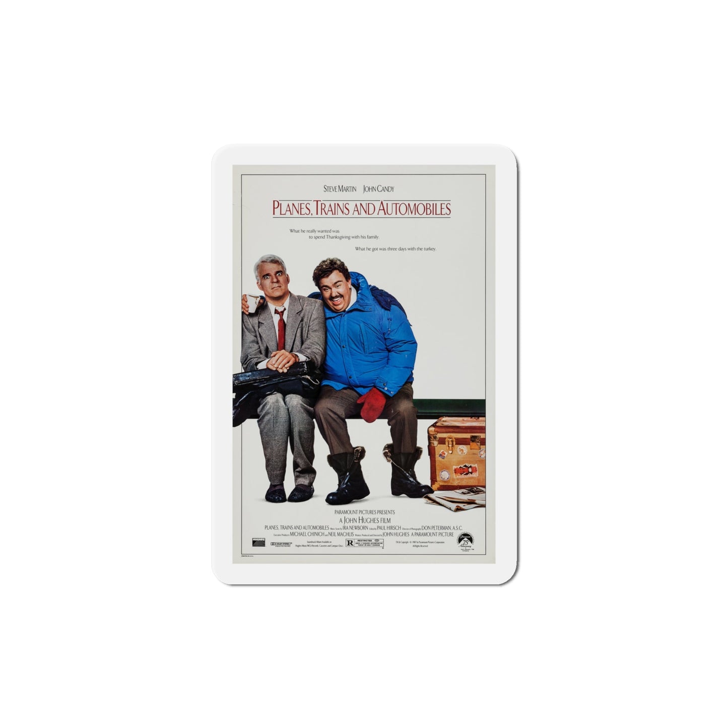 Planes, Trains & Automobiles 1987 Movie Poster Die-Cut Magnet-4" x 4"-The Sticker Space