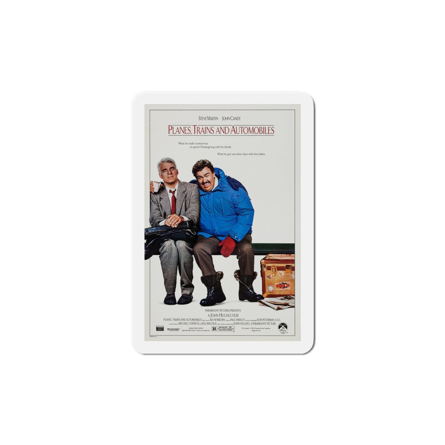 Planes, Trains & Automobiles 1987 Movie Poster Die-Cut Magnet-6 × 6"-The Sticker Space