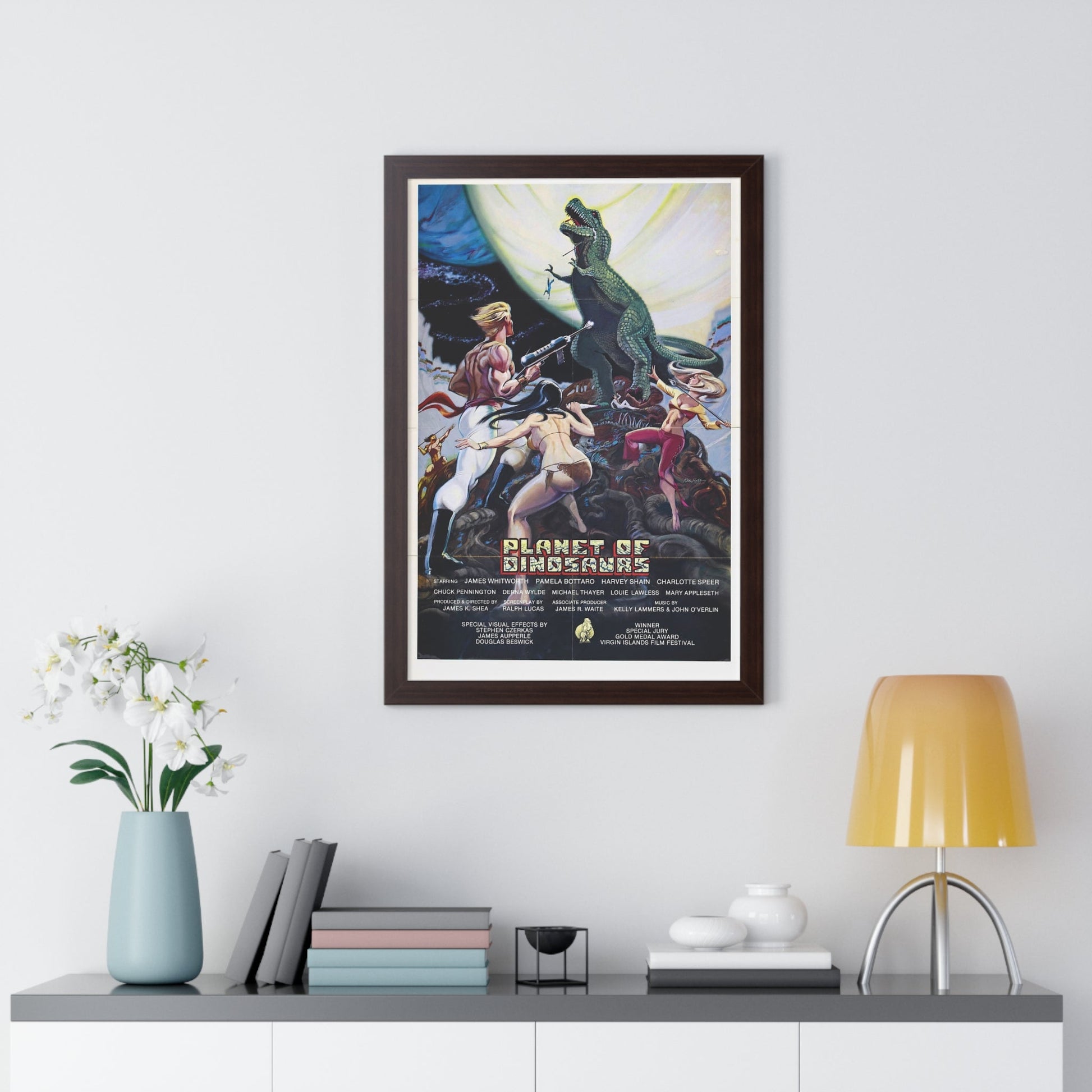 PLANET OF DINOSAURS 1977 - Framed Movie Poster-The Sticker Space