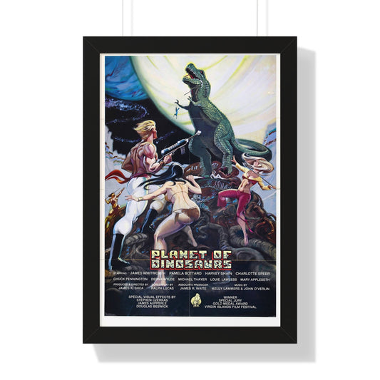 PLANET OF DINOSAURS 1977 - Framed Movie Poster-16″ x 24″-The Sticker Space