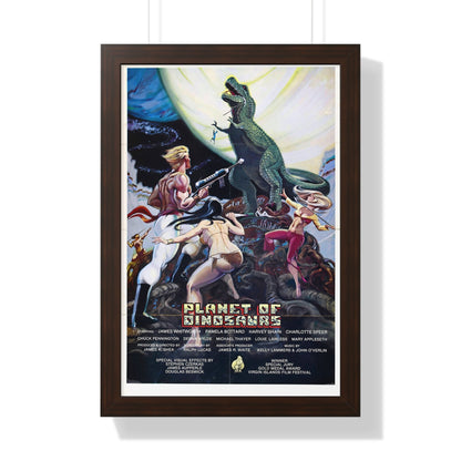 PLANET OF DINOSAURS 1977 - Framed Movie Poster-16″ x 24″-The Sticker Space