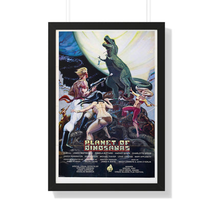 PLANET OF DINOSAURS 1977 - Framed Movie Poster-20" x 30"-The Sticker Space