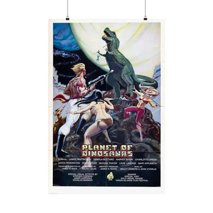 PLANET OF DINOSAURS 1977 - Paper Movie Poster 24″ x 36″ Matte - The Sticker Space