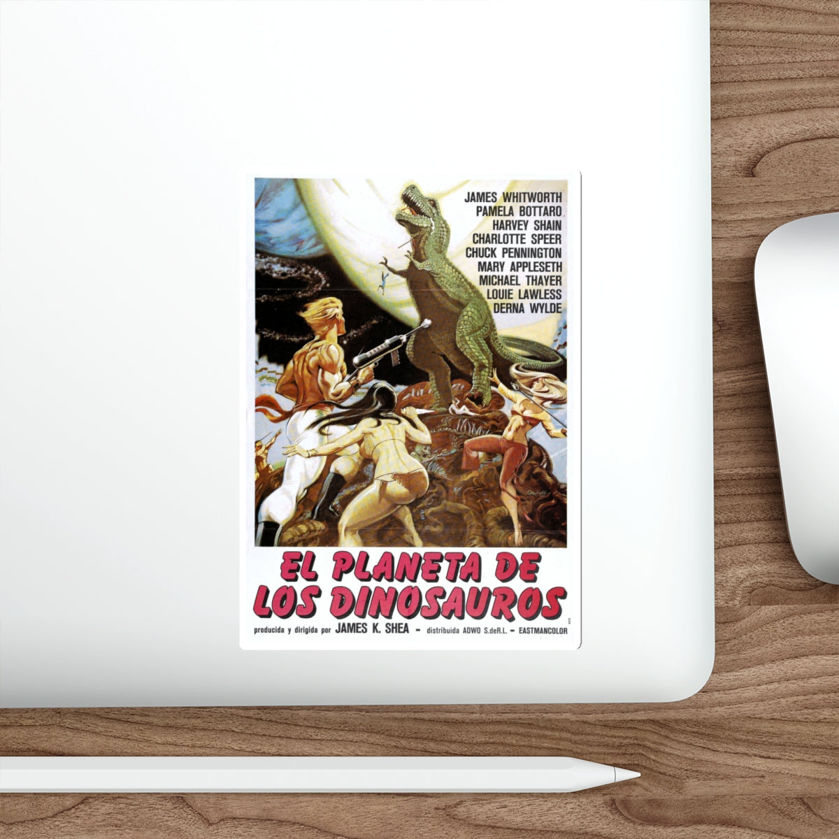 PLANET OF DINOSAURS (ITALIAN) 1977 Movie Poster STICKER Vinyl Die-Cut Decal-The Sticker Space