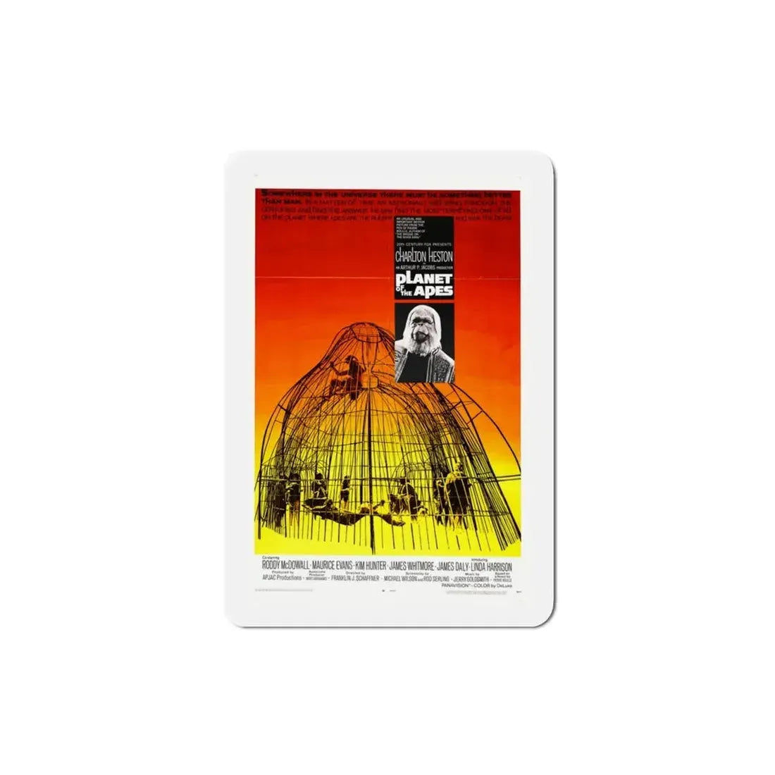Planet of the Apes 1968 Movie Poster Refrigerator Magnet 3 Inch - The Sticker Space