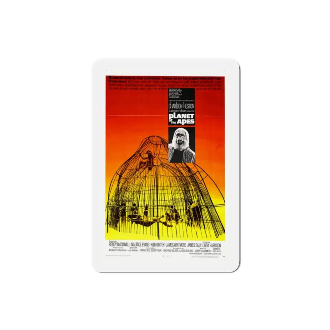 Planet of the Apes 1968 Movie Poster Refrigerator Magnet - The Sticker Space