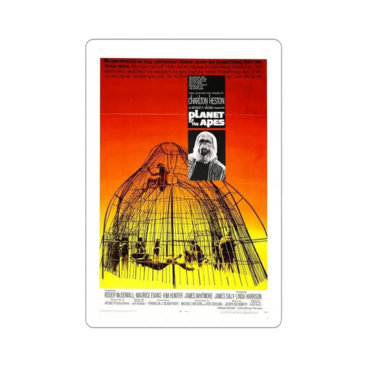 Planet of the Apes 1968 Movie Poster STICKER Vinyl Die-Cut Decal 5 Inch - The Sticker Space