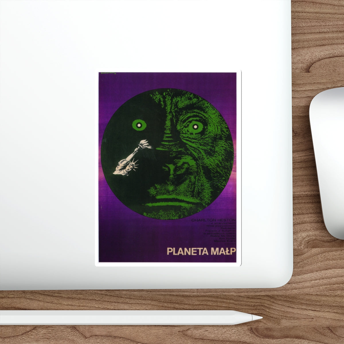 PLANET OF THE APES (POLISH) 1968 Movie Poster STICKER Vinyl Die-Cut Decal-The Sticker Space