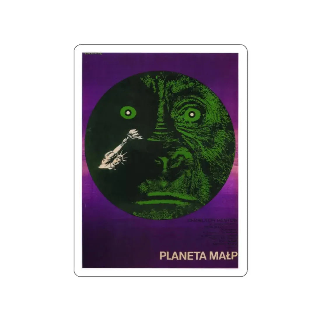 PLANET OF THE APES (POLISH) 1968 Movie Poster STICKER Vinyl Die-Cut Decal - The Sticker Space