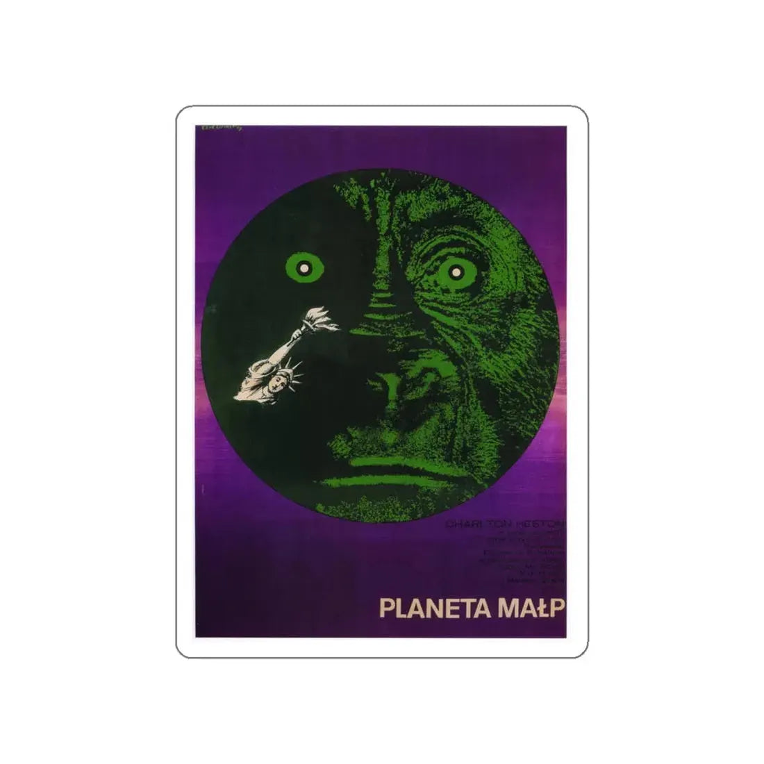 PLANET OF THE APES (POLISH) 1968 Movie Poster STICKER Vinyl Die-Cut Decal - The Sticker Space