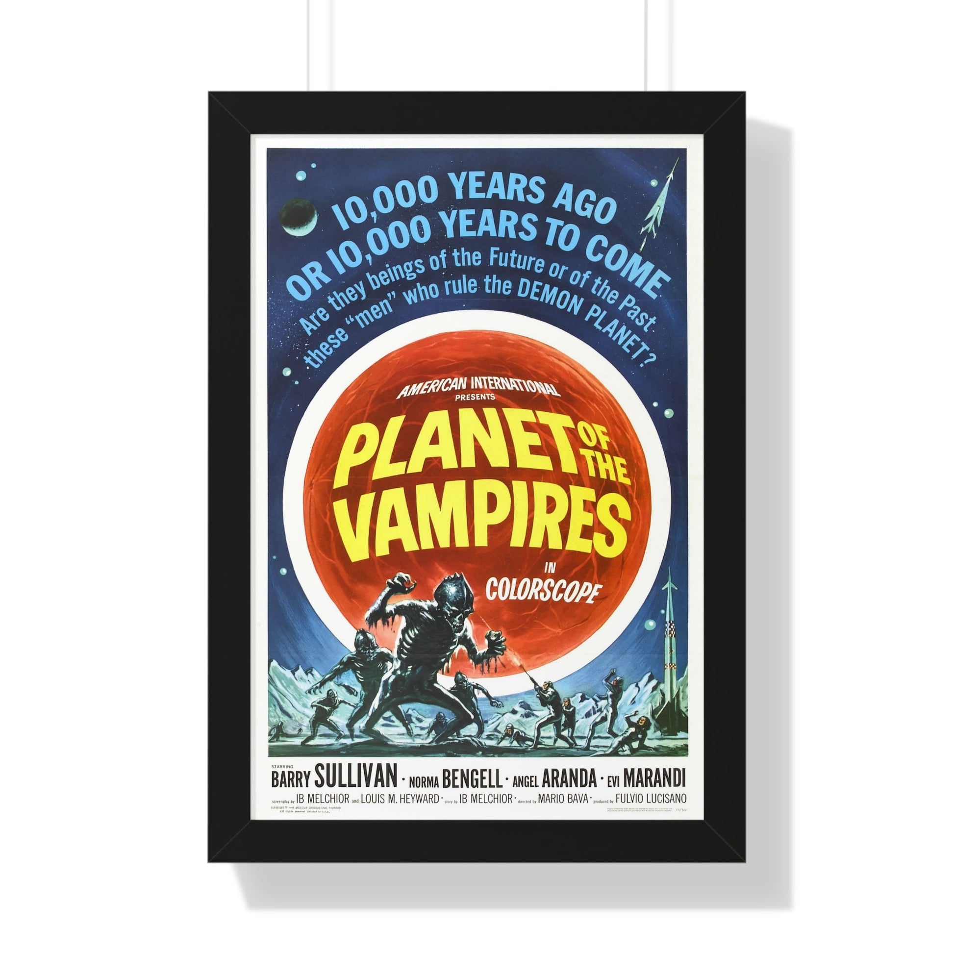 PLANET OF THE VAMPIRES 1965 - Framed Movie Poster-16″ x 24″-The Sticker Space