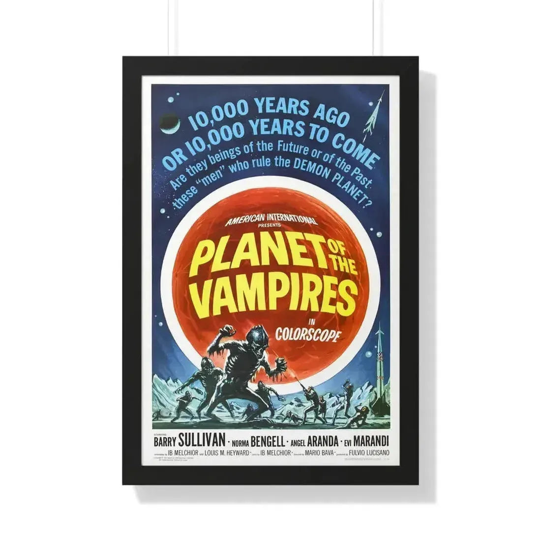 PLANET OF THE VAMPIRES 1965 - Framed Movie Poster 20" x 30" Black - The Sticker Space
