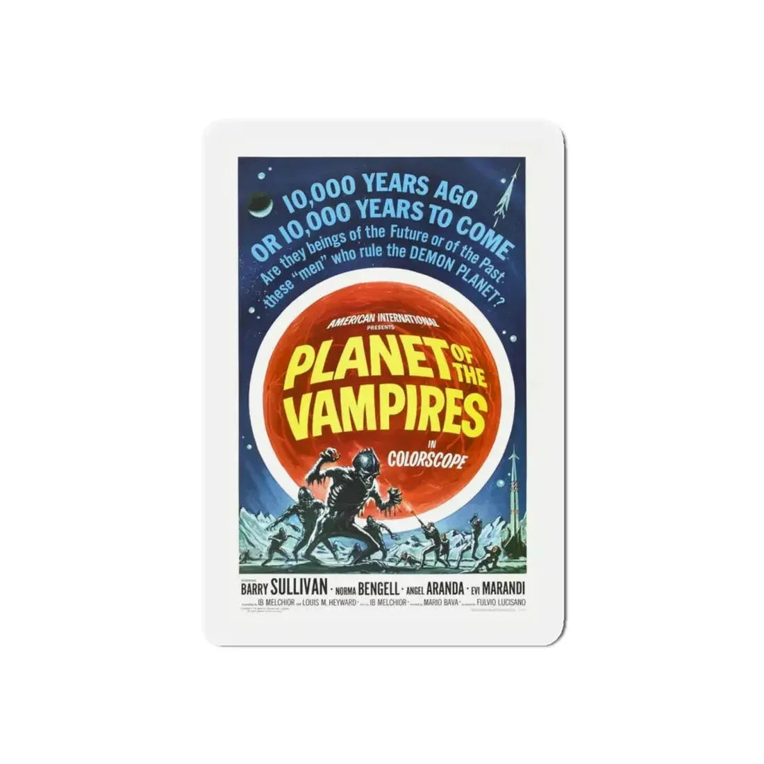 PLANET OF THE VAMPIRES 1965 Movie Poster - Refrigerator Magnet - The Sticker Space
