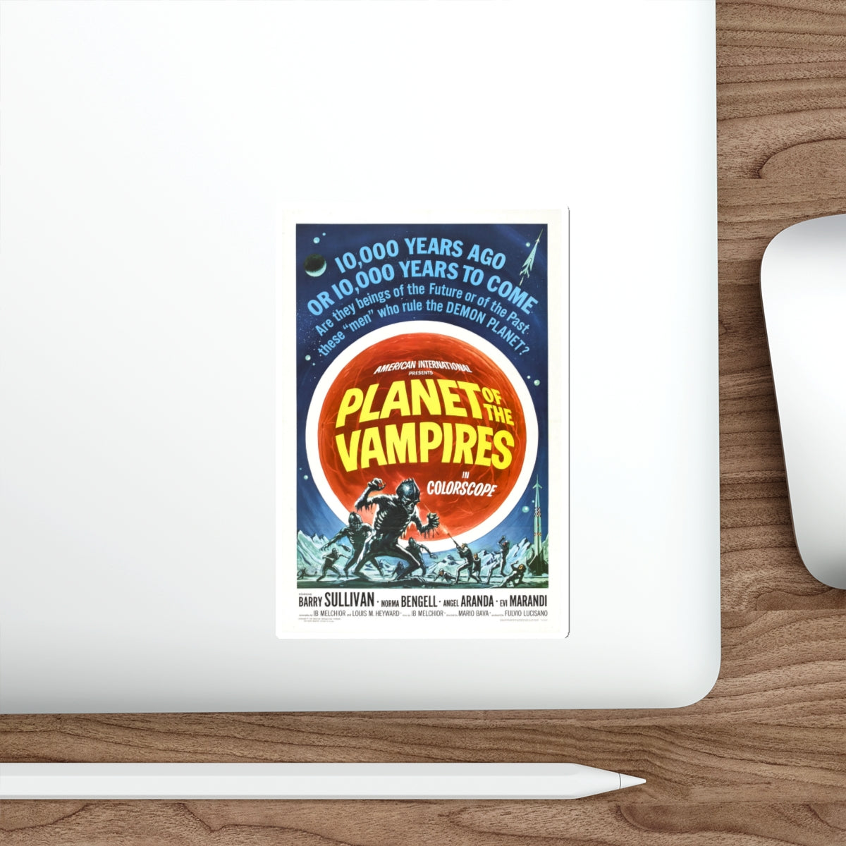 PLANET OF THE VAMPIRES 1965 Movie Poster STICKER Vinyl Die-Cut Decal-The Sticker Space