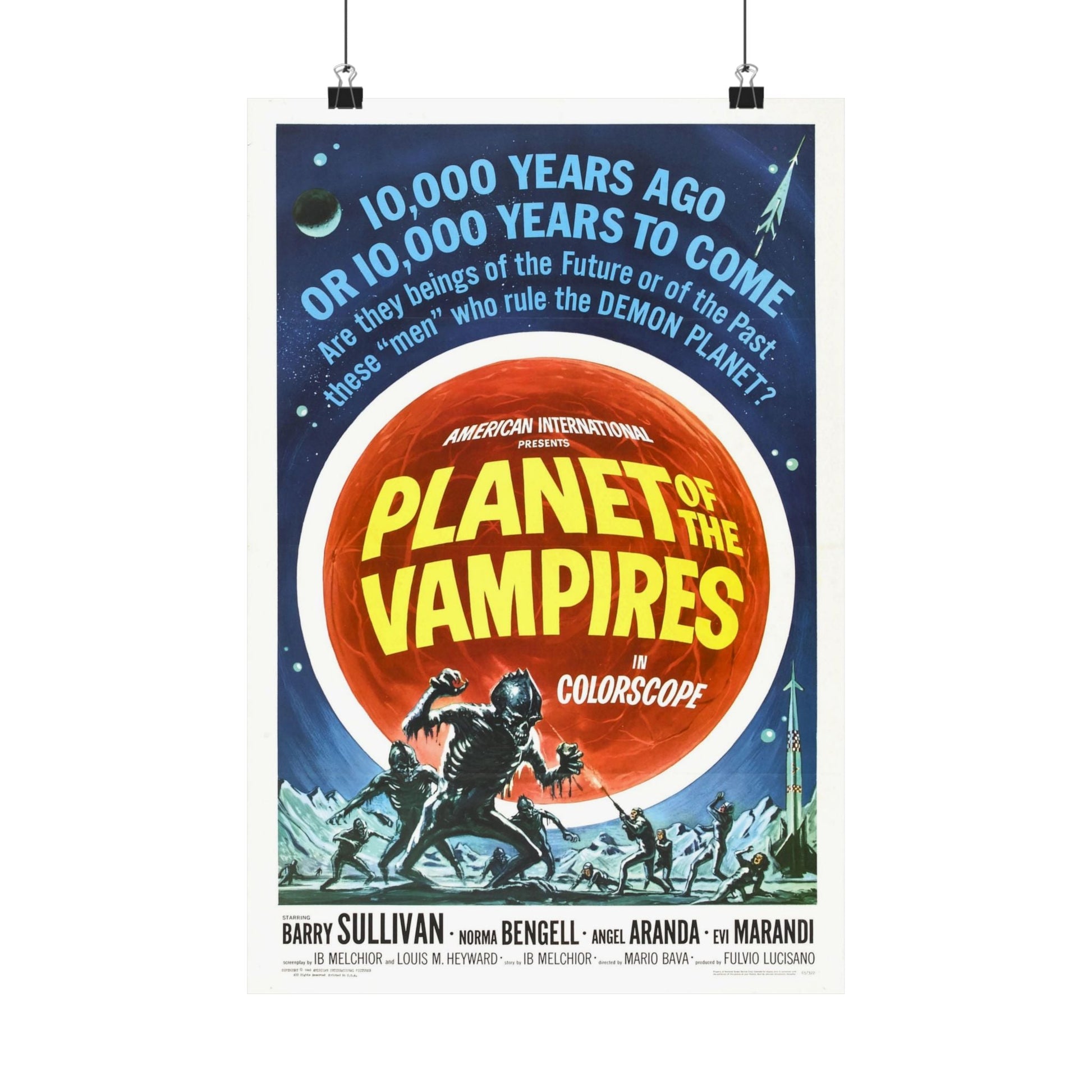 PLANET OF THE VAMPIRES 1965 - Paper Movie Poster-12″ x 18″-The Sticker Space