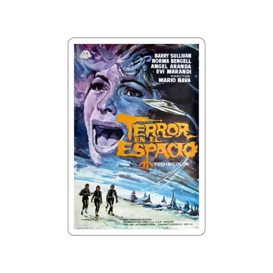 PLANET OF THE VAMPIRES (2) 1965 Movie Poster STICKER Vinyl Die-Cut Decal 2 Inch - The Sticker Space