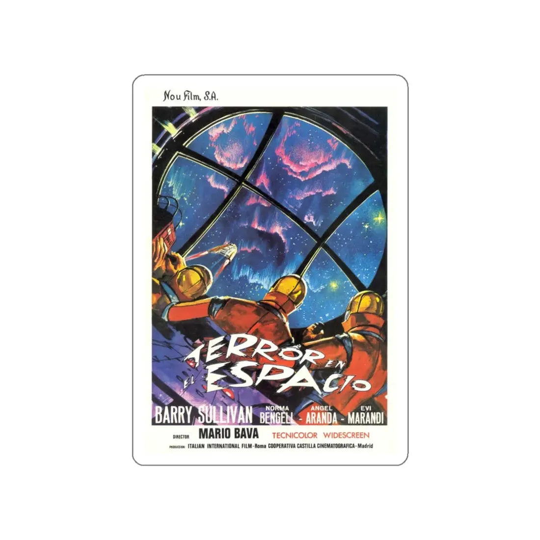 PLANET OF THE VAMPIRES (ITALIAN) 1965 Movie Poster STICKER Vinyl Die-Cut Decal - The Sticker Space