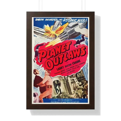 PLANET OUTLAWS 1953 - Framed Movie Poster 16″ x 24″ Walnut - The Sticker Space