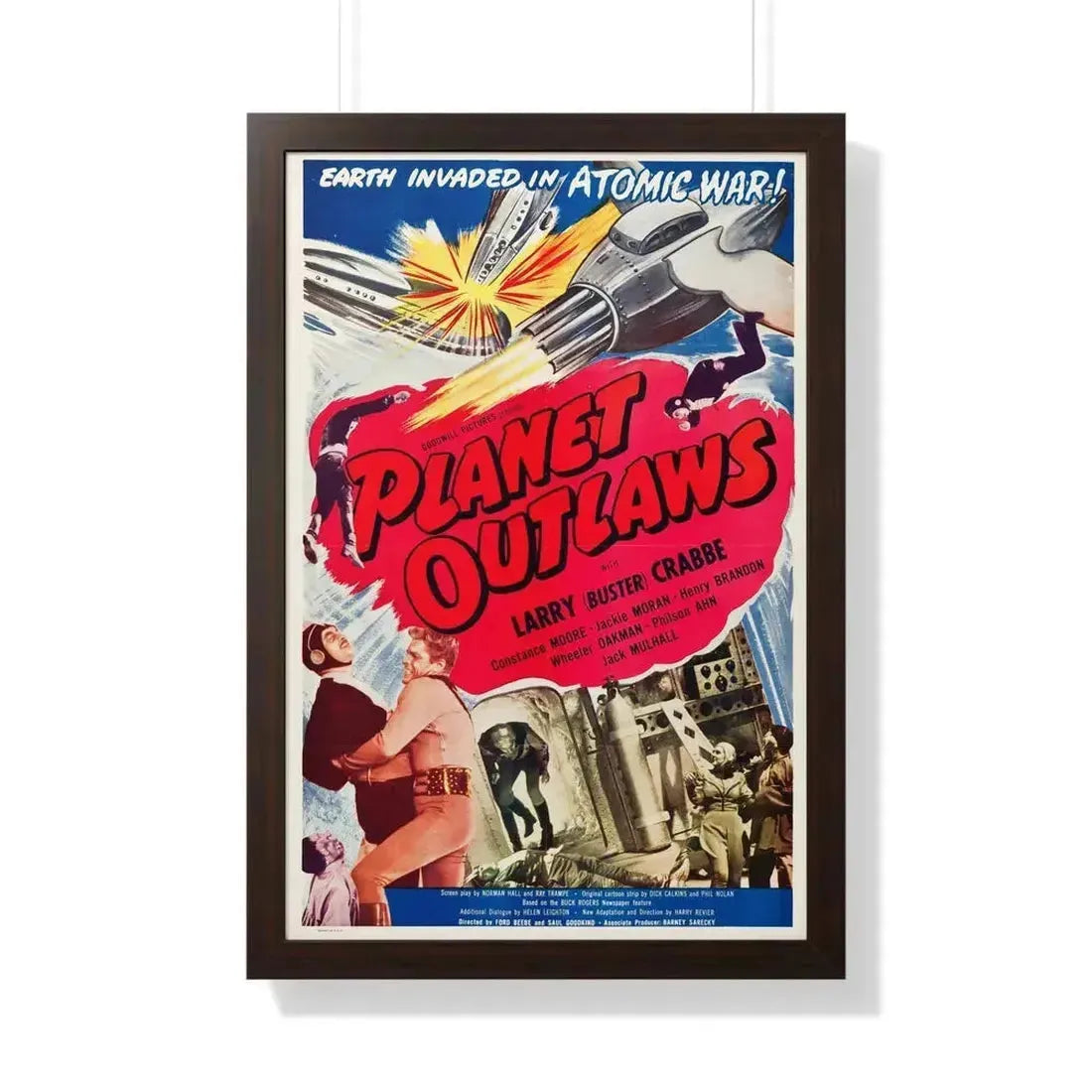 PLANET OUTLAWS 1953 - Framed Movie Poster 20" x 30" Walnut - The Sticker Space