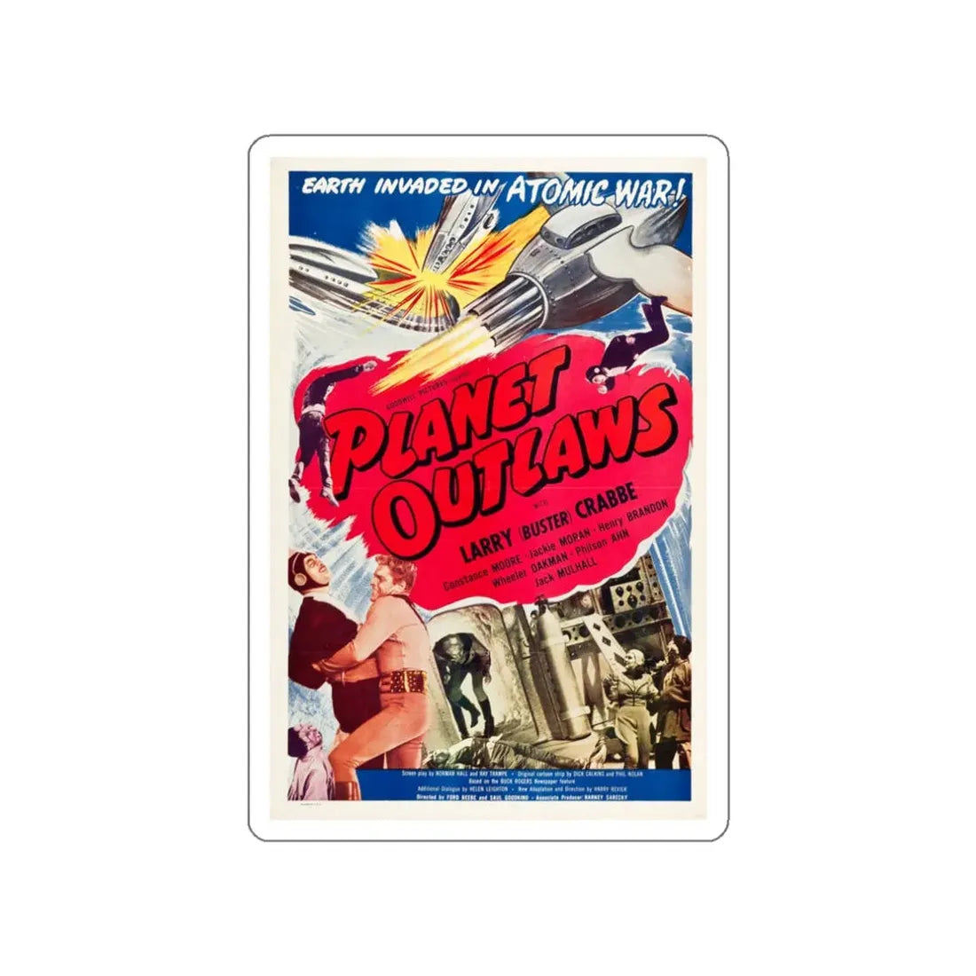 PLANET OUTLAWS 1953 Movie Poster STICKER Vinyl Die-Cut Decal - The Sticker Space