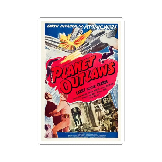 PLANET OUTLAWS 1953 Movie Poster - STICKER Vinyl Kiss-Cut Decal 2 Inch White - The Sticker Space