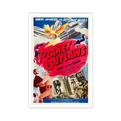 PLANET OUTLAWS 1953 Movie Poster - STICKER Vinyl Kiss-Cut Decal 3 Inch White - The Sticker Space
