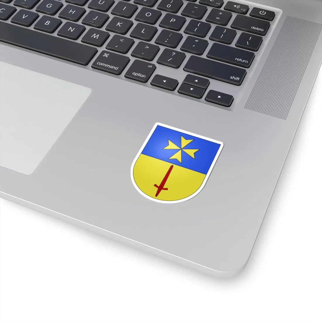 PlanLesOuates-coat of arms (Switzerland) (Coat of Arms) STICKER Vinyl Kiss-Cut Decal - The Sticker Space