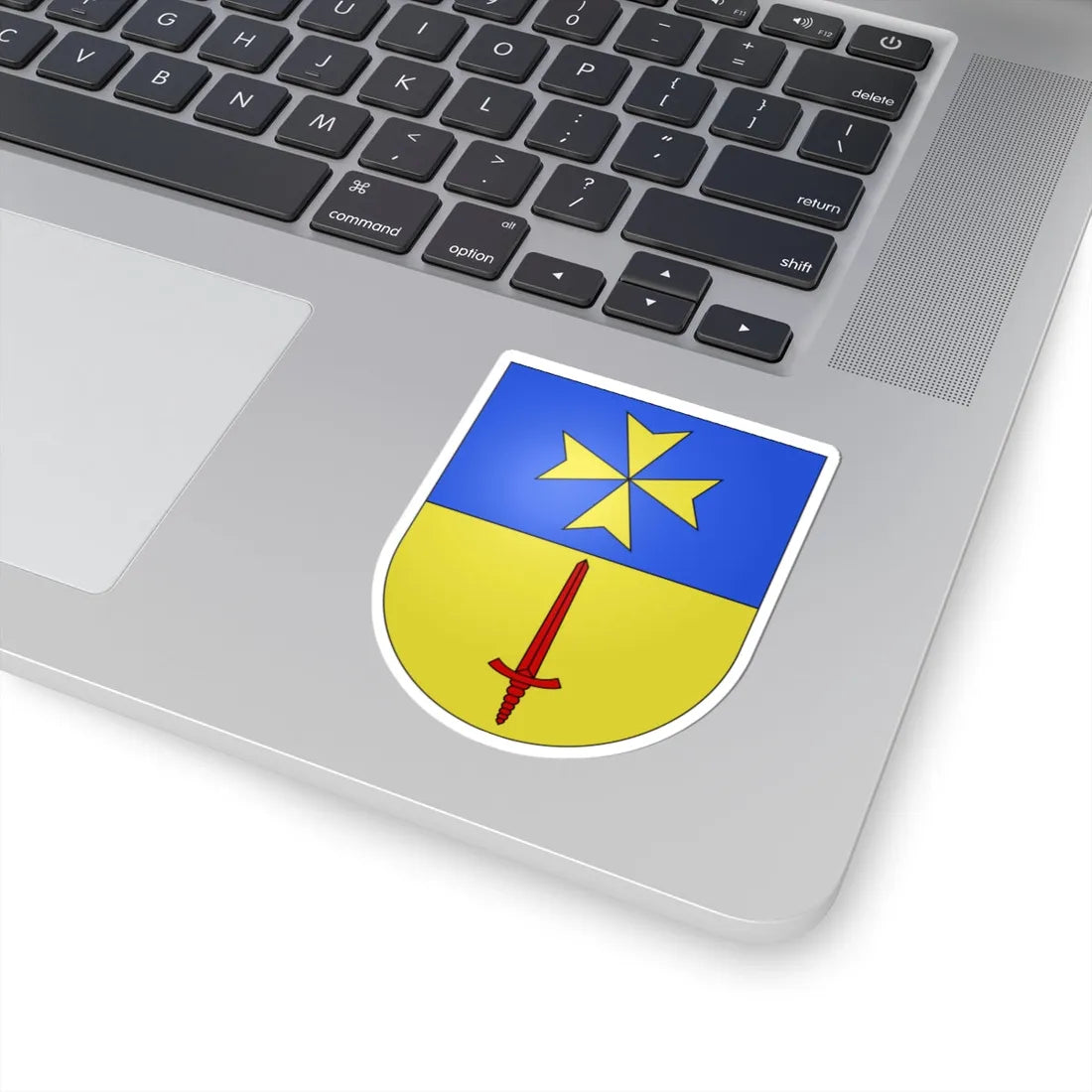 PlanLesOuates-coat of arms (Switzerland) (Coat of Arms) STICKER Vinyl Kiss-Cut Decal - The Sticker Space