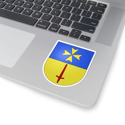 PlanLesOuates-coat of arms (Switzerland) (Coat of Arms) STICKER Vinyl Kiss-Cut Decal - The Sticker Space