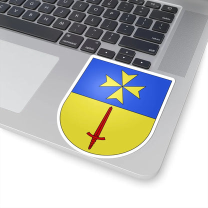 PlanLesOuates-coat of arms (Switzerland) (Coat of Arms) STICKER Vinyl Kiss-Cut Decal - The Sticker Space