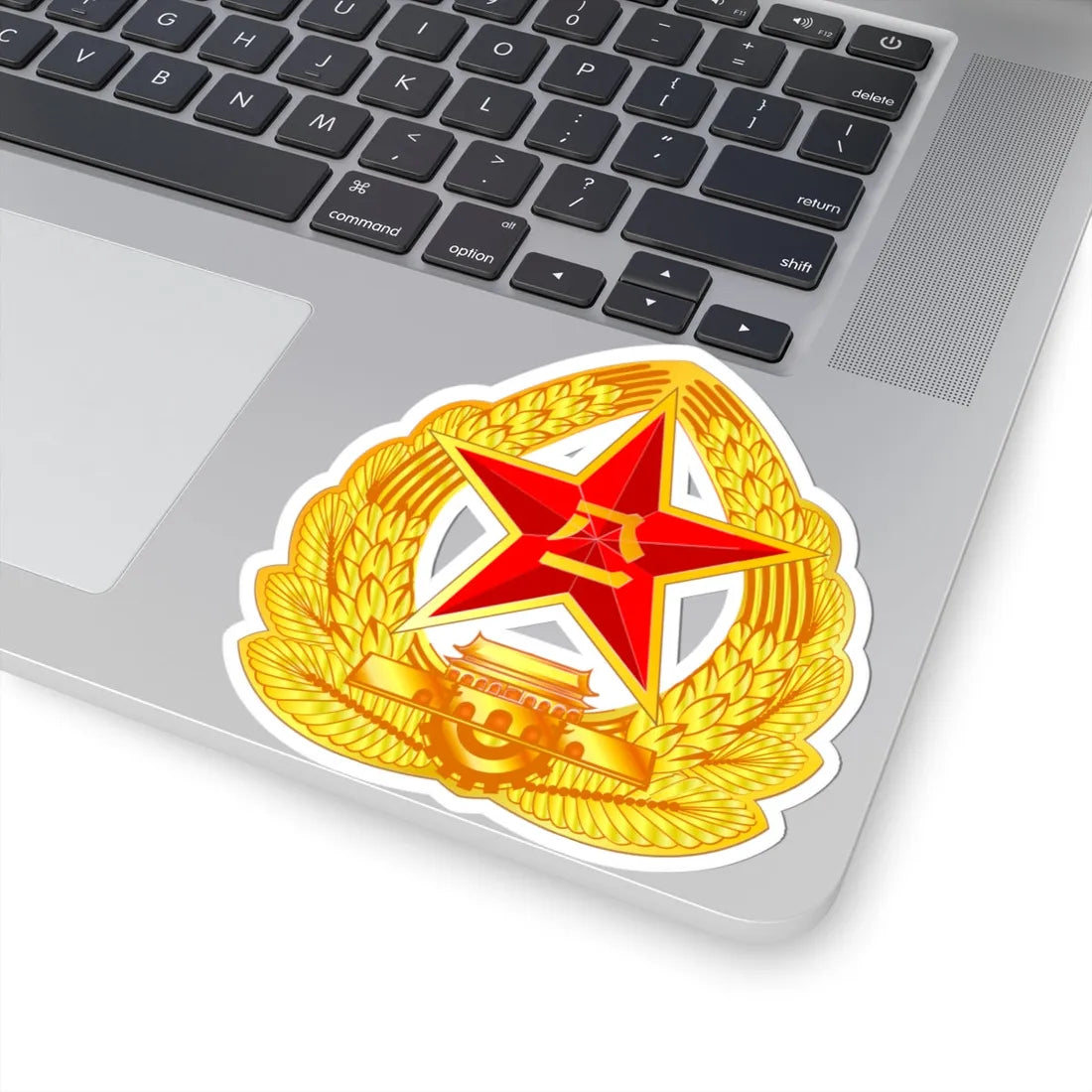 PLAs cap insignia 2007 Edition (China) (Coat of Arms) STICKER Vinyl Kiss-Cut Decal - The Sticker Space