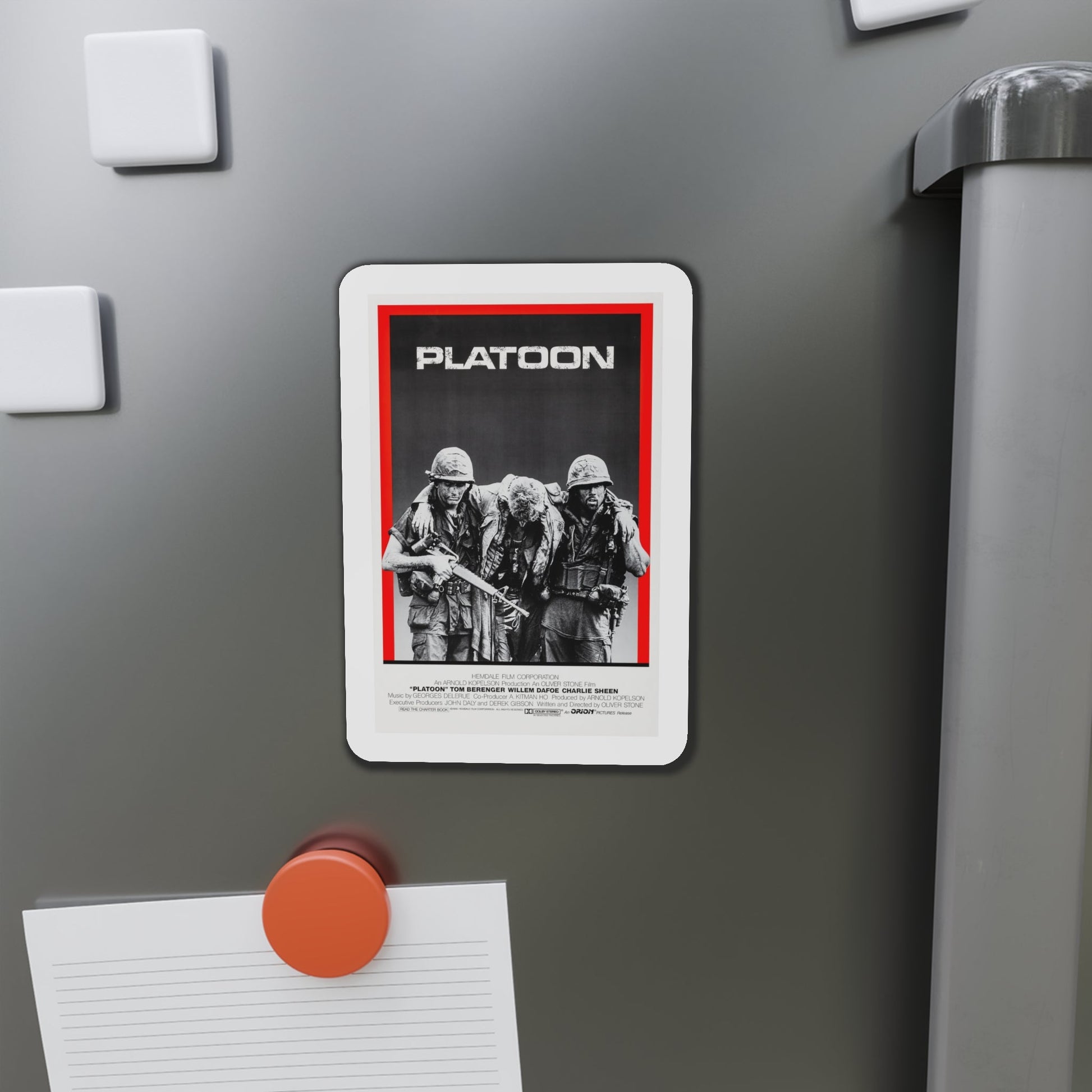 Platoon 1986 Movie Poster Die-Cut Magnet-The Sticker Space