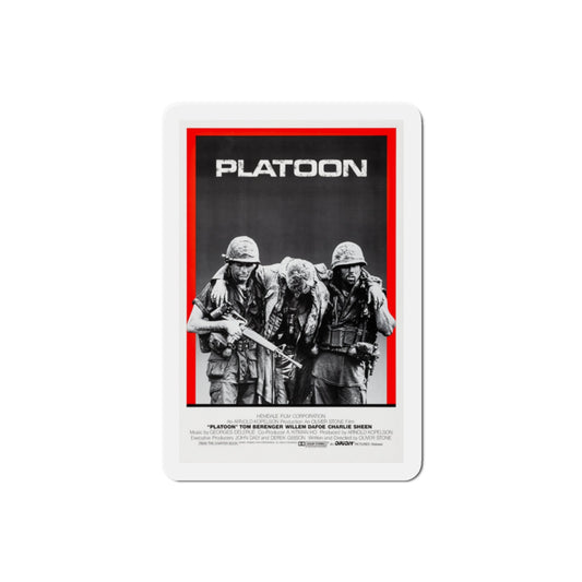 Platoon 1986 Movie Poster Die-Cut Magnet-2" x 2"-The Sticker Space