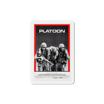 Platoon 1986 Movie Poster Die-Cut Magnet-3" x 3"-The Sticker Space