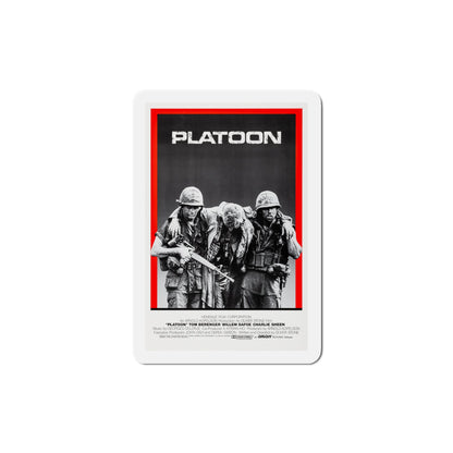 Platoon 1986 Movie Poster Die-Cut Magnet-4" x 4"-The Sticker Space