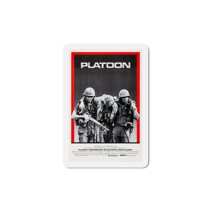 Platoon 1986 Movie Poster Die-Cut Magnet-6 × 6"-The Sticker Space