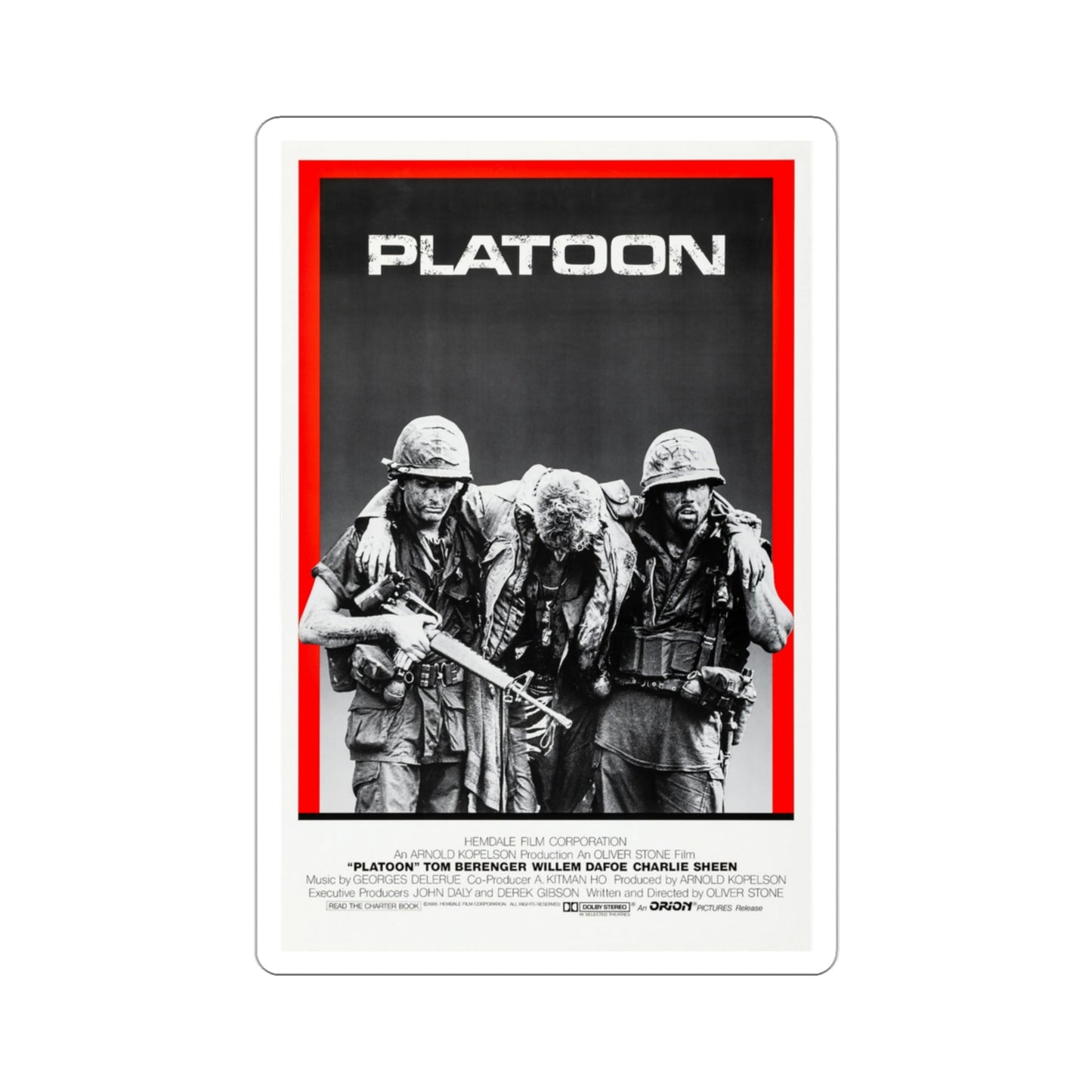 Platoon 1986 Movie Poster STICKER Vinyl Die-Cut Decal-3 Inch-The Sticker Space