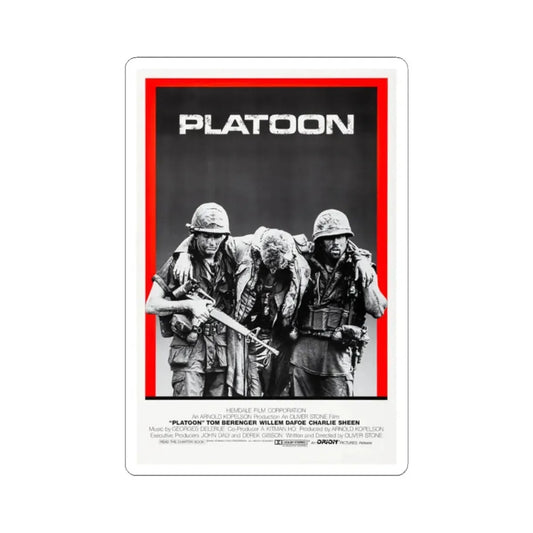 Platoon 1986 Movie Poster - STICKER Vinyl Kiss-Cut Decal 2 Inch White - The Sticker Space