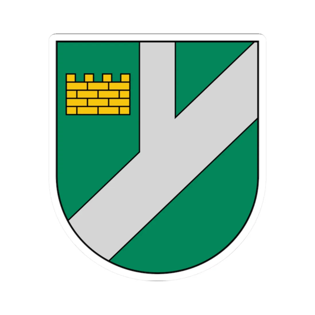 Plavinas COA (Latvia) (Coat of Arms) STICKER Vinyl Kiss-Cut Decal 2 Inch White - The Sticker Space