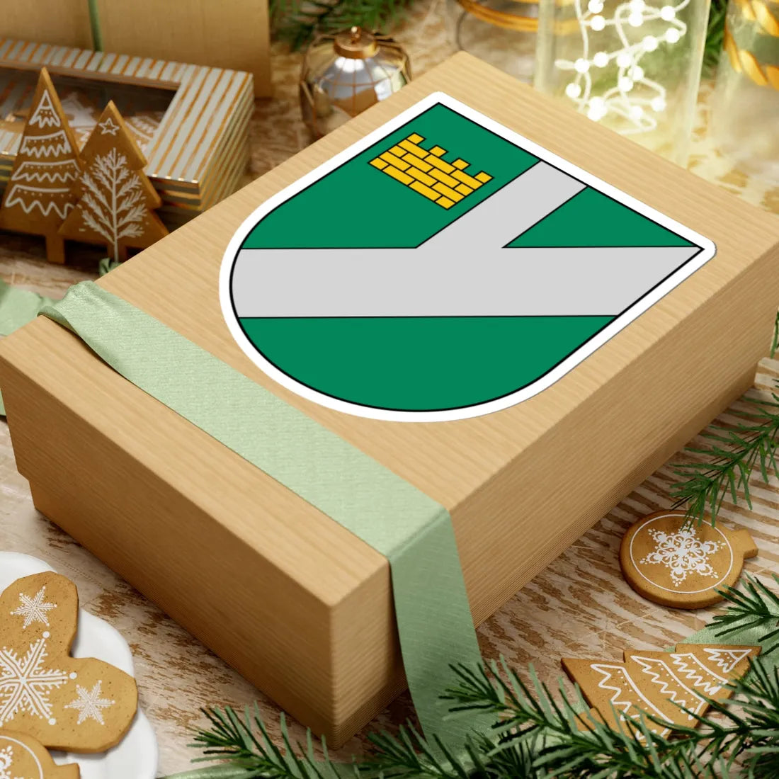 Plavinas COA (Latvia) (Coat of Arms) STICKER Vinyl Kiss-Cut Decal - The Sticker Space