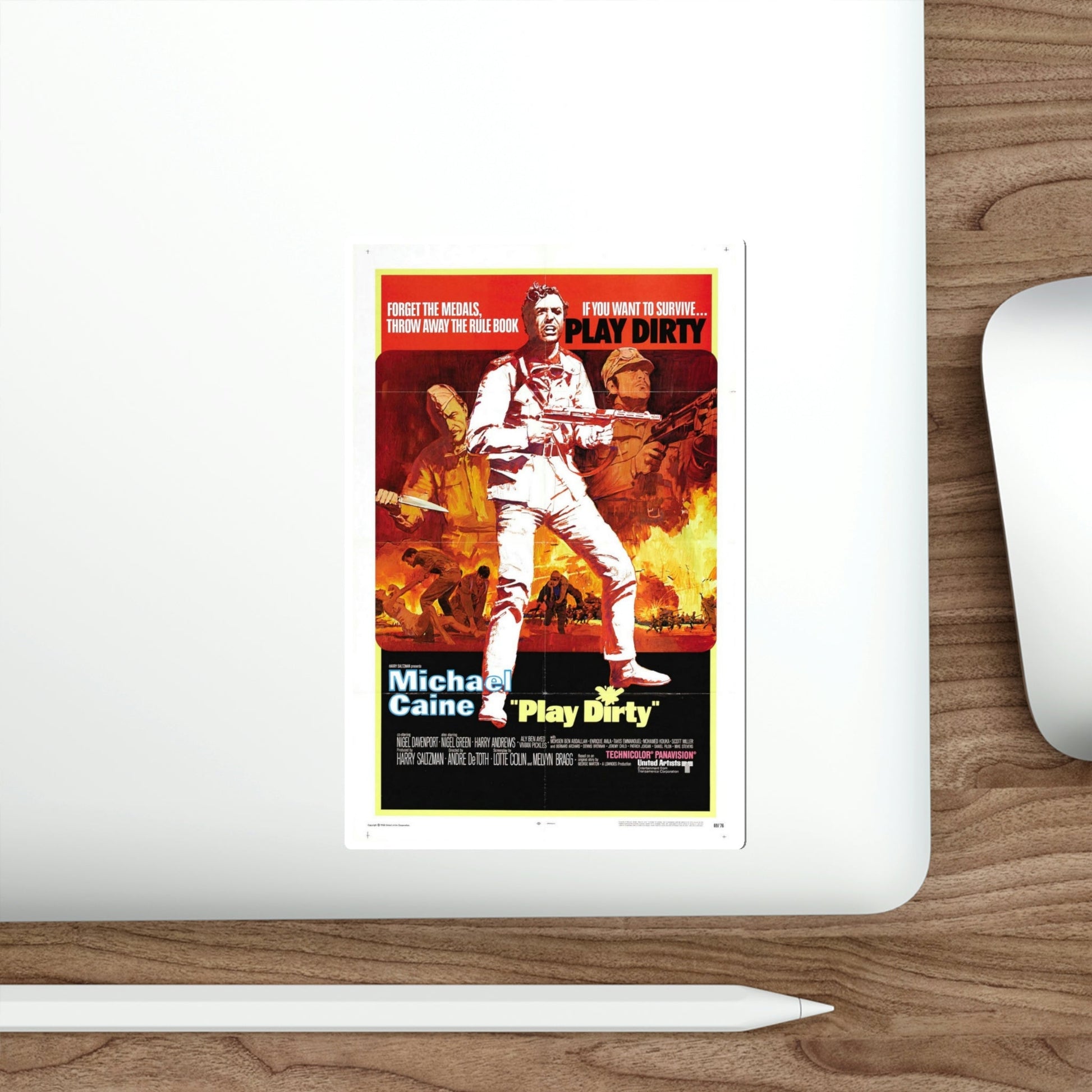 Play Dirty 1969 Movie Poster STICKER Vinyl Die-Cut Decal-The Sticker Space