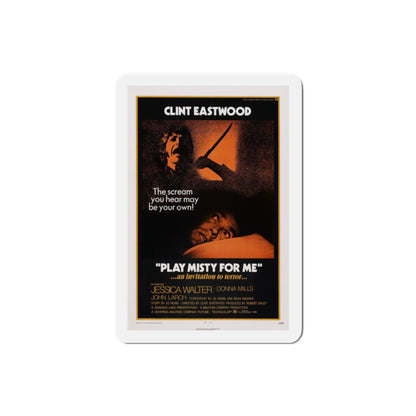 Play Misty For Me 1971 Movie Poster Die-Cut Magnet-2 Inch-The Sticker Space