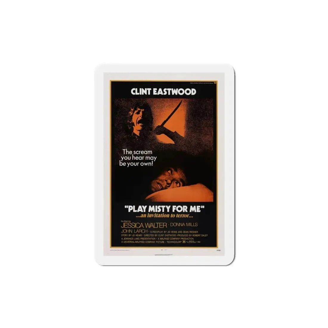 Play Misty For Me 1971 Movie Poster Refrigerator Magnet 3 Inch - The Sticker Space