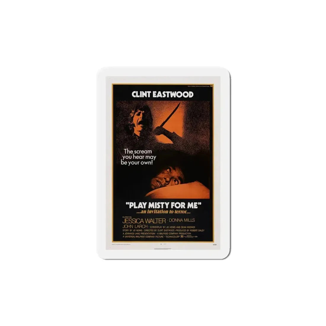 Play Misty For Me 1971 Movie Poster Refrigerator Magnet 6 Inch - The Sticker Space