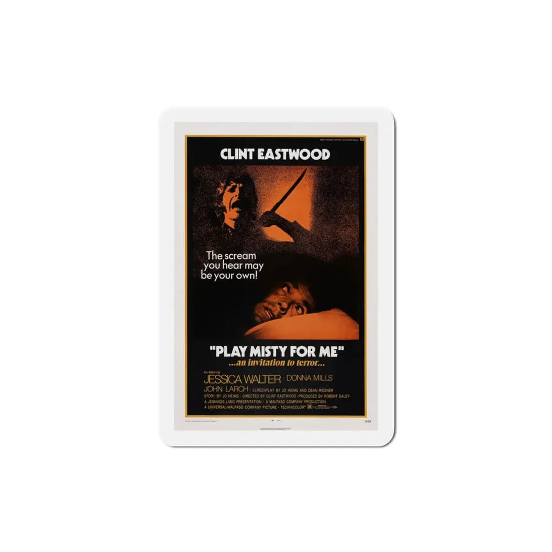 Play Misty For Me 1971 Movie Poster Refrigerator Magnet - The Sticker Space