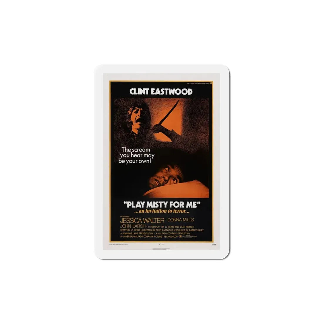 Play Misty For Me 1971 Movie Poster Refrigerator Magnet - The Sticker Space