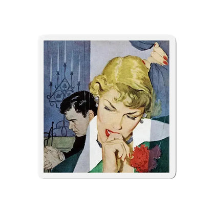 Play With Fire, Redbook, August 1950 (Magazine Illustration) Refrigerator Magnet 5 Inch Die-Cut - The Sticker Space