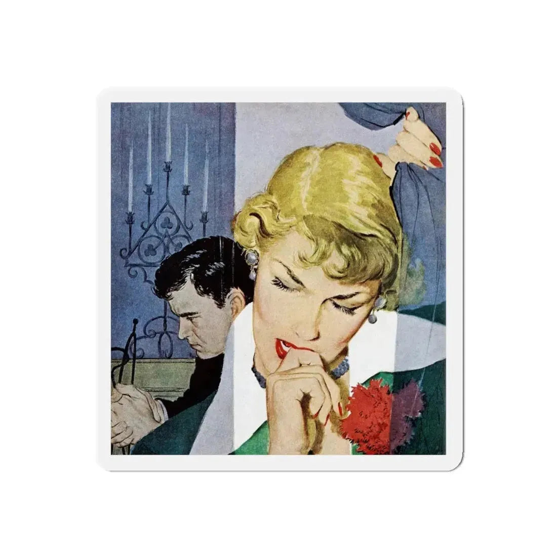 Play With Fire, Redbook, August 1950 (Magazine Illustration) Refrigerator Magnet - The Sticker Space